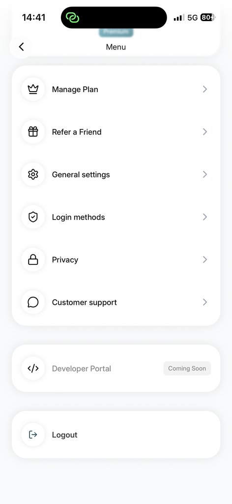 Screenshot: Developer Portal